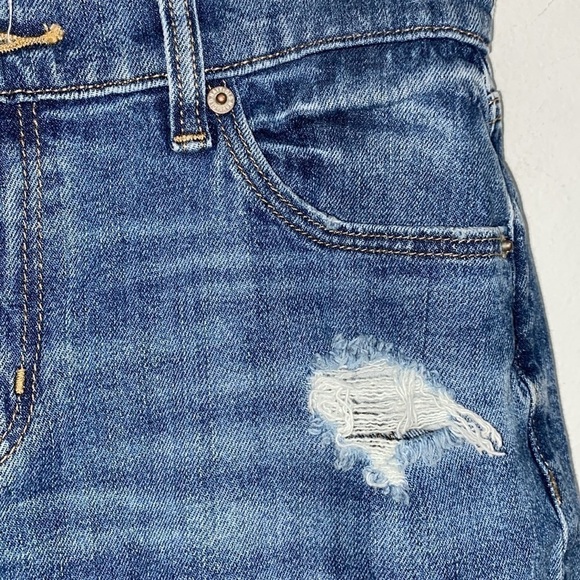 Old Navy jeans boyfriend Adele distressed patchwork tie dye size 0 stretch - Picture 4 of 10